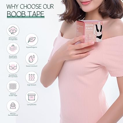 Boob Tape for Breast Contour Lift & Fashion, Breast Lifting Tape - Image 3