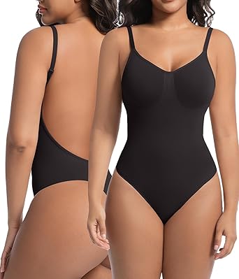 Slimming Thong Bodysuit, Seamless Low Back Waist Shaper
